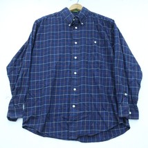 Orvis Fishing Shirt Long Sleeve Mens Size Large Button Down Plaid Blue - £26.54 GBP