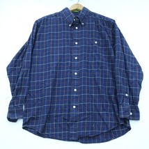 Orvis Fishing Shirt Long Sleeve Mens Size Large Button Down Plaid Blue - £26.26 GBP