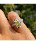 6.60 CTW Light Yellow Oval Engagement Ring, Ring For Women - $99.99