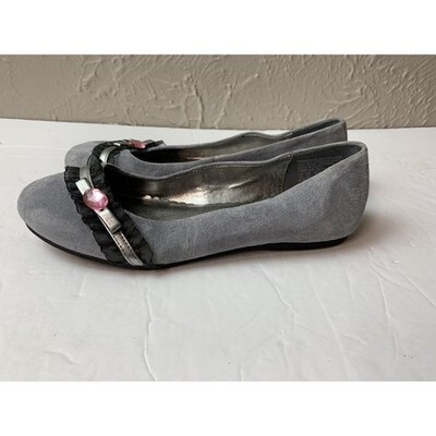 SKECHERS Somethin Else Gray Flats Gemstone Accent Womens Ballet Shoes Size 5.5 Item image 3