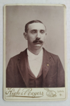 Vintage Cabinet Card Man in Suit by High &amp; Rogers in LaBelle, Missouri - £14.24 GBP