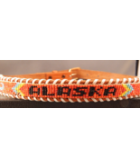 ALASKA BELT HAND BEADED HAND TOOLED LEATHER BELT NATIVE AMERICAN BEADED ... - $29.69