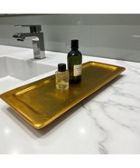 POTTERY BARN Gold Leaf CANDLE Or Fragrance Or Jewelry TRAY 11.5” x 4.5” ... - $352.83 MXN