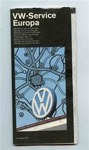 VW Service Europa Booklet 1971 Service All Over Europe Maps - $17.82