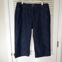 Covington Signature Fit Jeans Size 16 Cropped Capri Inseam 21&quot; Dark Wash... - £8.76 GBP