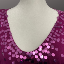 Jones NY Ladies Silk Knit Sleeveless Sequin Top Size XL Plum image 3