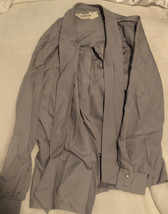Vintage Lady Arrow Button Up Shirt 18 Gray Sh3 - $7.91