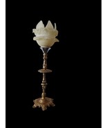 Art Nouveau Lamp, Brass Floral Table/Bedside Lamp, Vintage Colonial Lamp... - $148.32