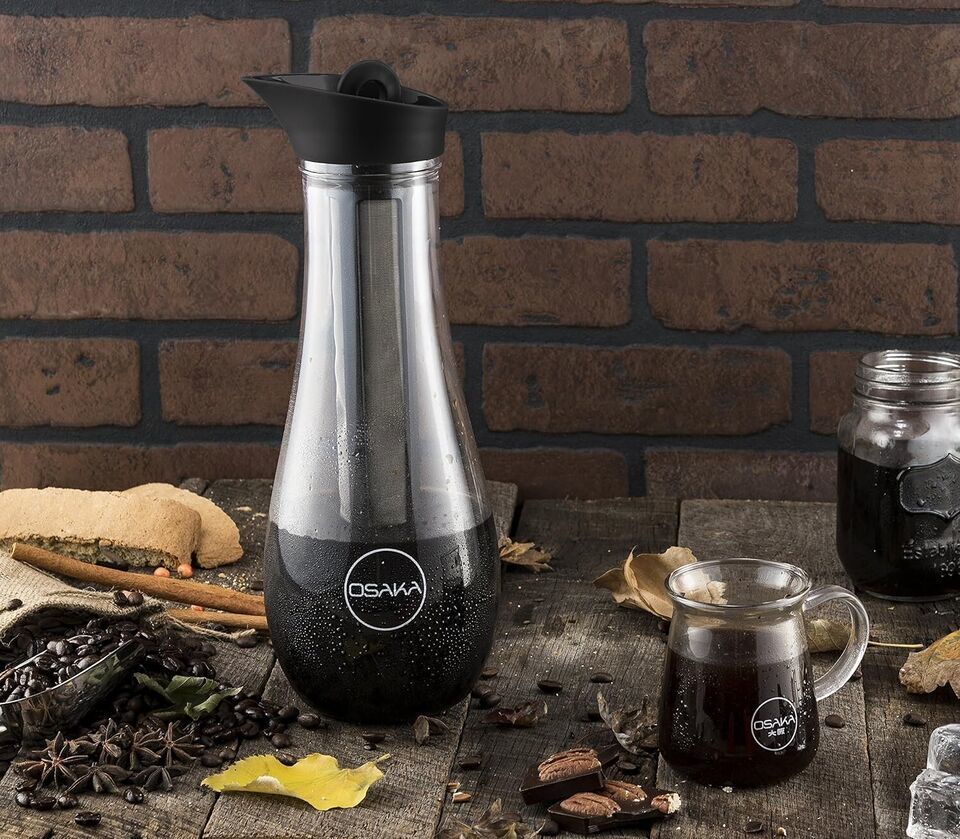 Osaka, Cold Brew Coffee Maker -1.5 Liter Tritan Carafe with Stainless Steel Mesh