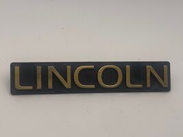 Lincoln OEM Gold &amp; Black Plastic 4.5" Emblem Badge Logo Nameplate Name P... - $7.50