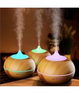 Mistyrious Essential Oil Humidifier Natural Oak Design With Easy Remote - $74.22