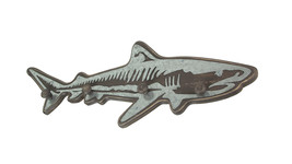 33 Inch Distressed Wood Shark Wall Hook Rack Metal Accents Ocean Art Scu... - £35.97 GBP