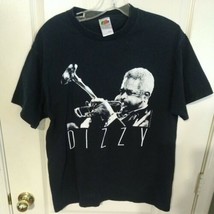 Rare Vintage 1997 Music Tee Dizzy Gillespie New Orleans Large LG L Black T Shirt - £94.74 GBP