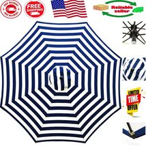 9ft 8 Ribs Patio Umbrella Replacement Canopy with Easy Assembly and Vent... - $921.56 MXN