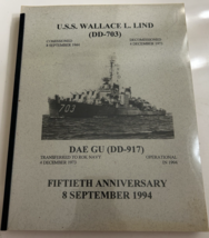 USS Wallace L Lind DD 703 Fifthieth Anniversary 6 Sept 1994 Book - $57.02 CAD
