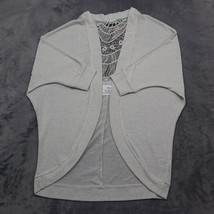 Xhilaration Sweater Womens XS White Plain Quarter Sleeve Open Front Cardigan - £18.18 GBP