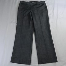 Ann Taylor 10 Gray Windowpane Curvy Wide Leg Trouser Womens Dress Pants - £14.22 GBP