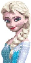 counted cross stitch pattern Princess Elsa pose pdf chart 46x98 stitches BN579 - £3.04 GBP