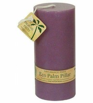 NEW! Aloha Bay Eco Palm Wax Candles Violet 2 1/4 x 5 Unscented Pillars - £12.29 GBP