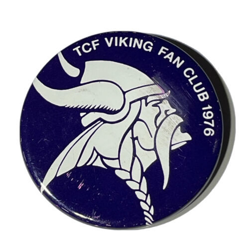 1976 Minnesota Vikings TCF Fan Club NFL Football Pinback Button Pin 2-1/4” - $4.95