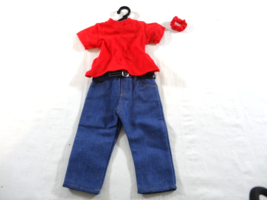 PLEASANT COMPANY American Girl of Today Blue Jean Basics Jeans Belt Top ... - $28.71