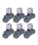 6 Pc Electromagnetic Power Relay 8-pin 10A AC 110/120V &amp; Base 28vdc New ... - $29.69