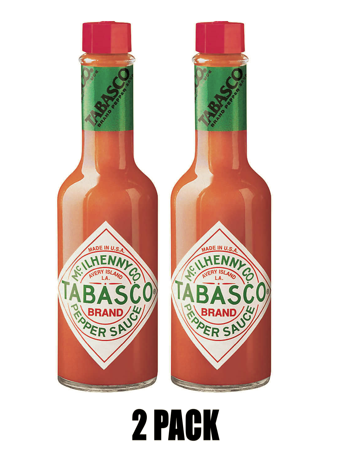 2 - Tabasco Pepper Sauce Large 12 ounce Bottle 2 Pack Original Flavor Hot Spicy - $26.23