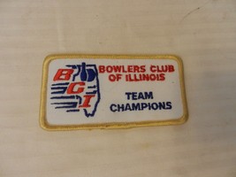 Bowlers Club of Illinois Team Champions Patch from the 90s Gold Border - $10.00