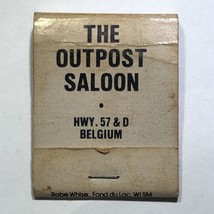 Outpost Saloon Bar Restaurant Belgium Wisconsin Match Book Cover Matchbox - $3.95