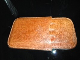 Pheasant Leather Cigar Case Holds up to 4 Stogies image 7