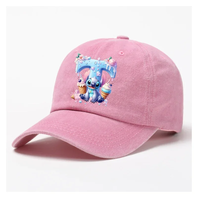 Lilo Stitch Anime Letter A-Z Baseball Cap Women Adult Summer -Adult SDZ2962 - $6.50