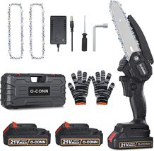 Mini Chainsaw, O-CONN Cordless 6 Inch Handheld Portable Electric Chainsa... - £32.24 GBP