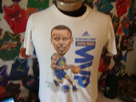 Adidas Nba Golden State Warriors Steph Curry 2015 MVP Caricature Shirt M  - £29.50 GBP