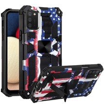 Machine Design Magnetic Kickstand Case Compatible with Samsung A02s AMERICAN FLA - £6.84 GBP