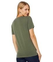 Lucky Brand Women&#39;s Amour Stencil Cotton Crewneck Tee - Winter Moss - $16.60