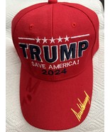 TRUMP SAVE AMERICA 2024 GOLF BASEBALL HAT RED REPUBLICAN SIGNATURE GOP N... - €10,47 EUR
