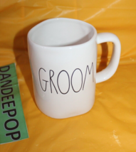 Rae Dunn Magenta Artisan Groom White Ceramic Mug Drinkware - £19.77 GBP