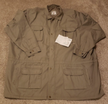 NWT Fox Fire Thunder River Gear Discovery Jacket w/Zip off Sleeves Khaki... - $63.05