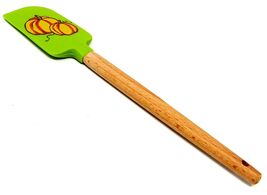 Fall Pumpkins Spatula Green Silicone Wood Handle 8 1/2in Kitchen Scraper... - $10.88