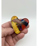 Handmade Dichroic Glass Heart Object de Arté Keepsake- “You Are Loved" #339 - $45.00
