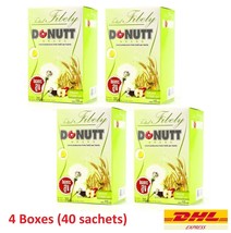 4 X Donutt Total Fibely Fiber Drink Powder Supplement Detox Lemon Flavor 7500mg - £45.74 GBP