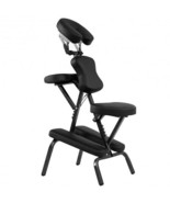 PU Leather Pad Travel Massage Chair with Carrying Bag - Color: Black - $203.49