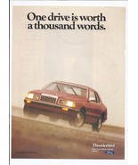 1984 Ford Thunderbird Print Ad Automobile Car 8.5&quot; x 11&quot; - £15.03 GBP