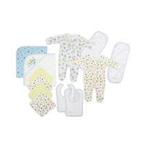 Bambini LS-0106 Newborn Baby Boys Layette Set, White Blue - Newborn - $60.66