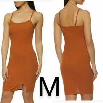 Brown Slit Hem Cami Bodycon Dress  Size M - £9.42 GBP