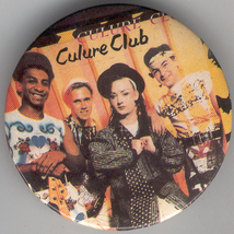 CULTURE CLUB BOY GEORGE 3 BUTTONS 1980&#39;S 5cm NEW WAVE ROMANTIC MOVEMENT ... - $9.75