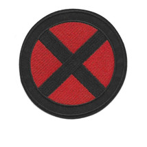 X-MEN IRON ON PATCH 3.75&quot; Red Black X Comic Book Super Hero Embroidered ... - $3.95