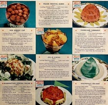 Jell-O Dessert 6 Thrifty Recipe 1934 Advertisement Full Page Lithograph DWU1 - £31.33 GBP