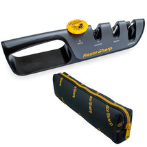 RazorSharp™ Knife Sharpener With Adjustable Angle Guide — Diamond-Coated... - $200.87