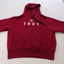 Adidas TROY Men's Red Cotton Blend Drawstring Hoodie Sweatshirt Size Small image 8